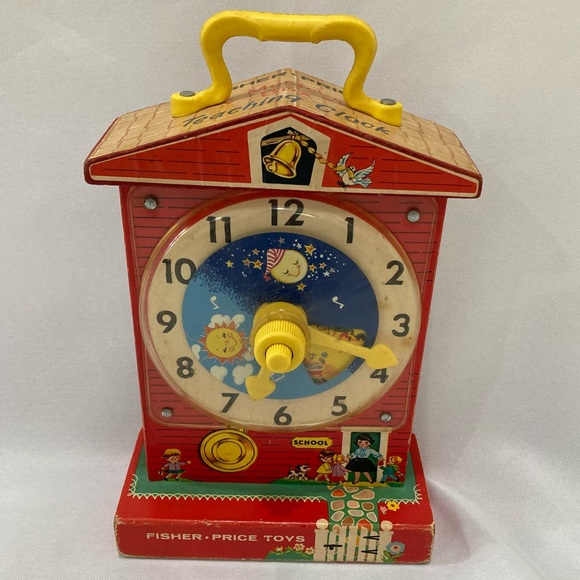 FisherPrice Toys Vintage Music Box Teaching Clock Poshmark